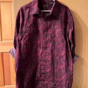 Men’s Roper Paisley Print Long Sleeve Snap Western Shirt